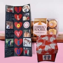 Attractive Personalized Love Infinity Box with Ferrero Rocher Chocolates 1