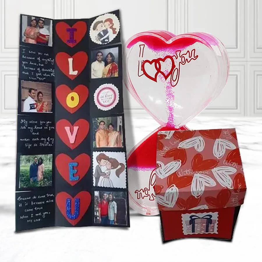Classic Personalized Infinity Explosion Card with a Love Timer