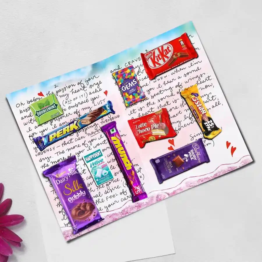 Awesome Choco Message Card Full of Mixed Chocolates