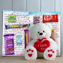 Charismatic Chocolate Message Card and a Teddy with Heart 1