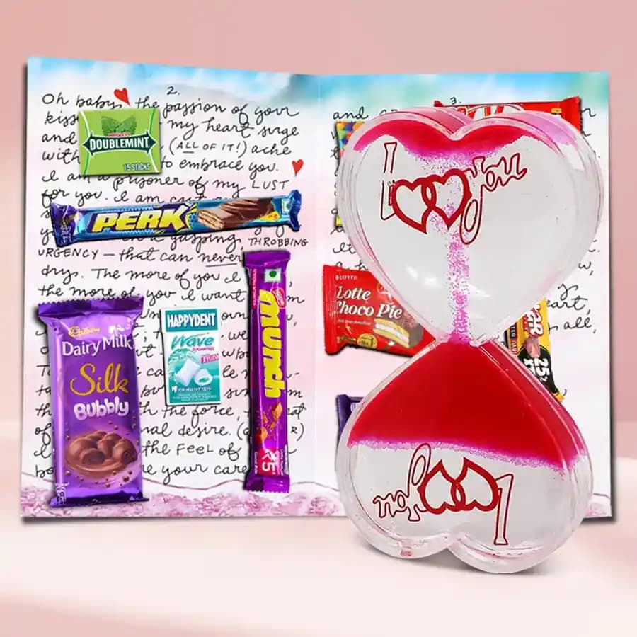 Admirable Chocolate Message Card and a Love Timer for Valentines Day
