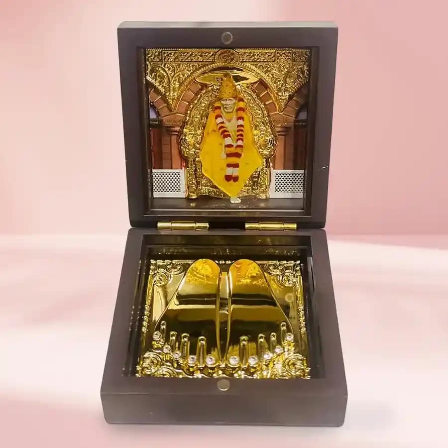 Auspicious Shirdi Saibaba Charan Paduka Gift Box