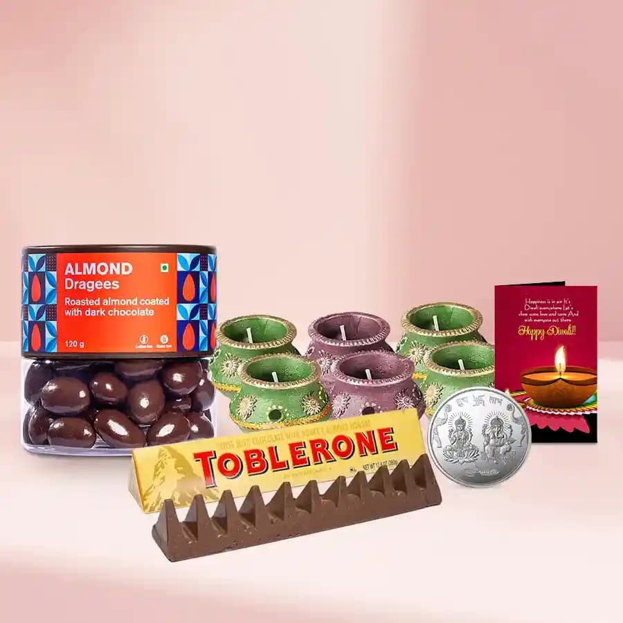 Almond Dragee and Chocolate Toblerone Combo