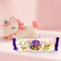 Magical Unicorn Plush & Gourmet Marshmallow Set 1