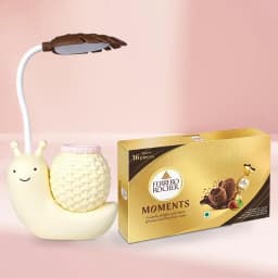 Charming Ferrero Rocher Gift Set with Whimsical Snail Lamp 1