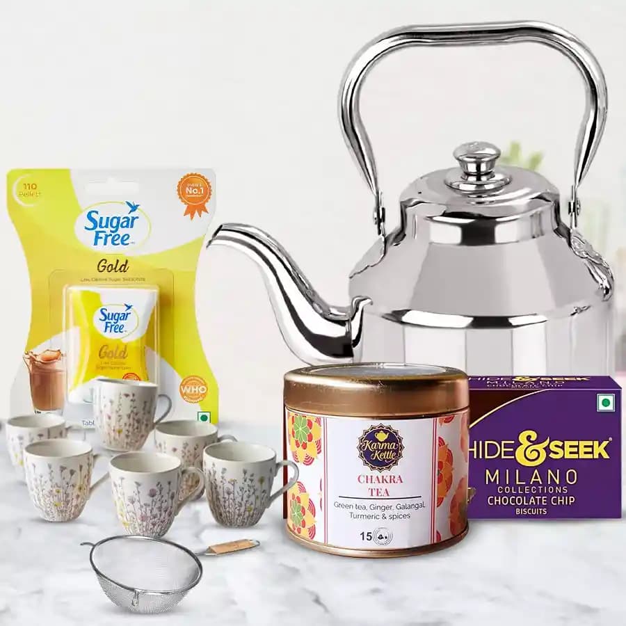 Zesty Herbal Brew & Treats Gift Basket