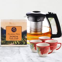 Exquisite Darjeeling First Flush Tea & Elegant Drinkware Set 1