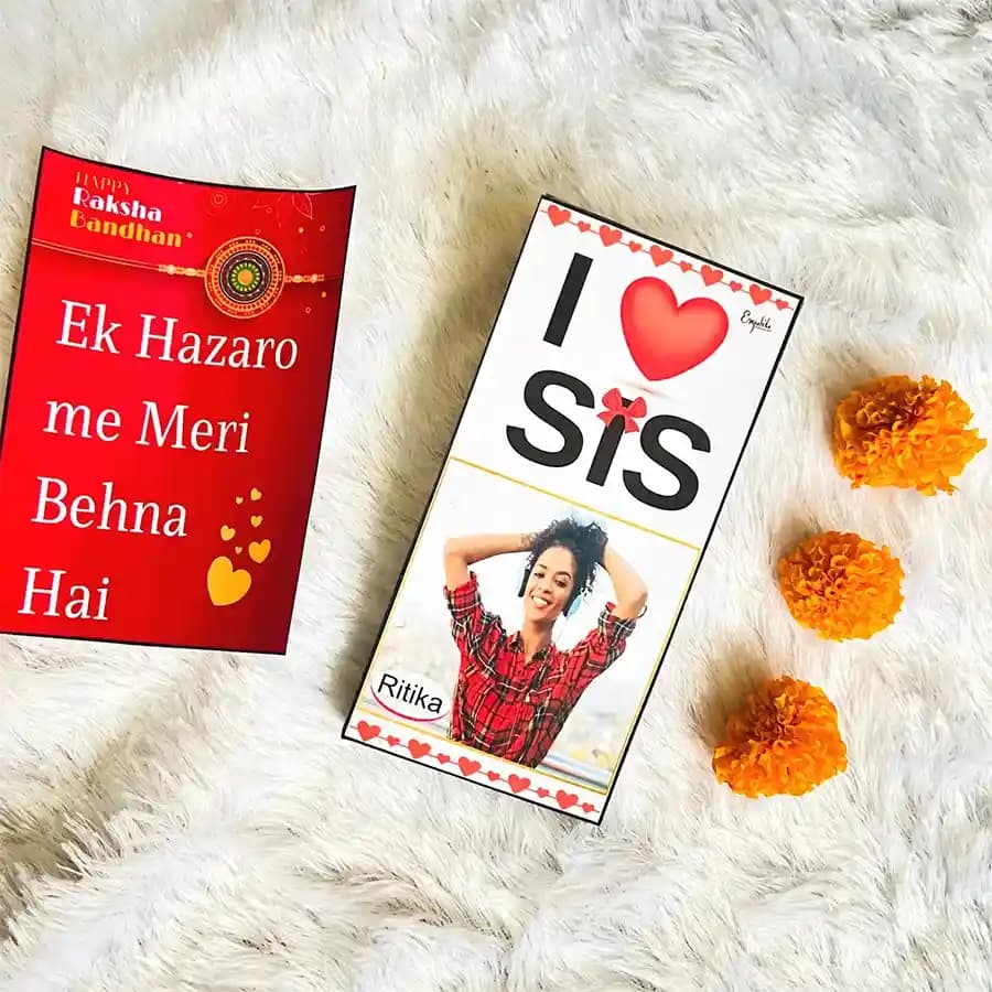 Personalized I Love My Sister Chocolaty Gift Combo