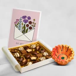 Message of Light Diya N Chocolate 1