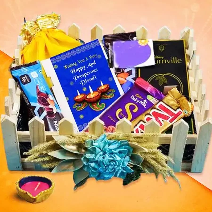 Gourmet Treats Diya And Goodies