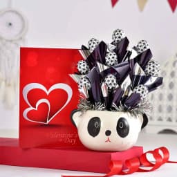 Yummy Handmade Chocolates in Panda Planter 1