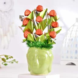 Blissful Buddha Pot Chocolate Arrangement 1