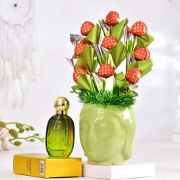 Captivating Chocolate Arrangement N Perfume Combo for Her 1