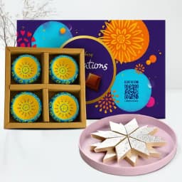 500 Gms Kaju Katli Cadburys Celebration Pack 4 Wax Diya 1