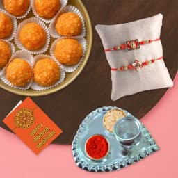 Finest Motichur Laddoo from Haldiram N Stone Rakhis Roli Tika N Card 1