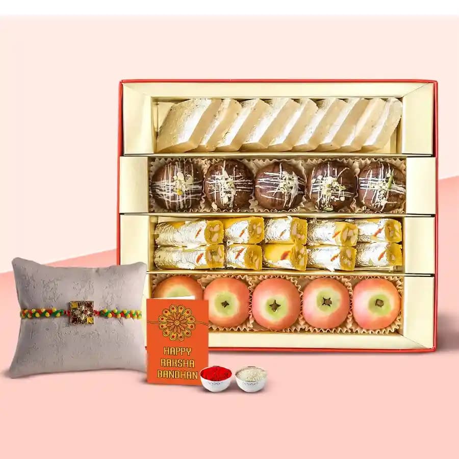 Exquisite Mix Mithai & Rakhi Combo