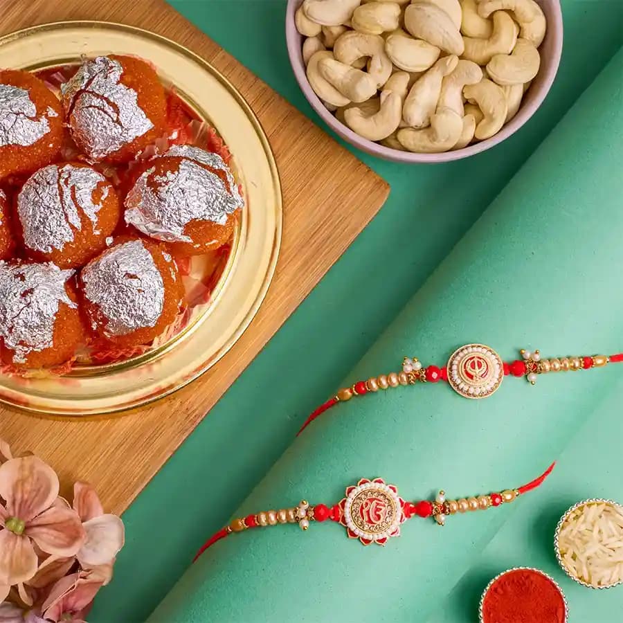Elegant Punjabi Rakhi N Treats Combo