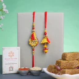 Amazing Zardosi Rakhi N Milk Cake Treat 1