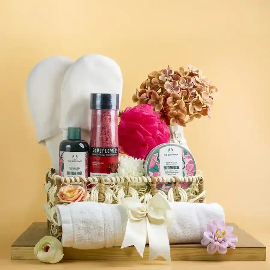 British Rose Luxe Bath Gift Set