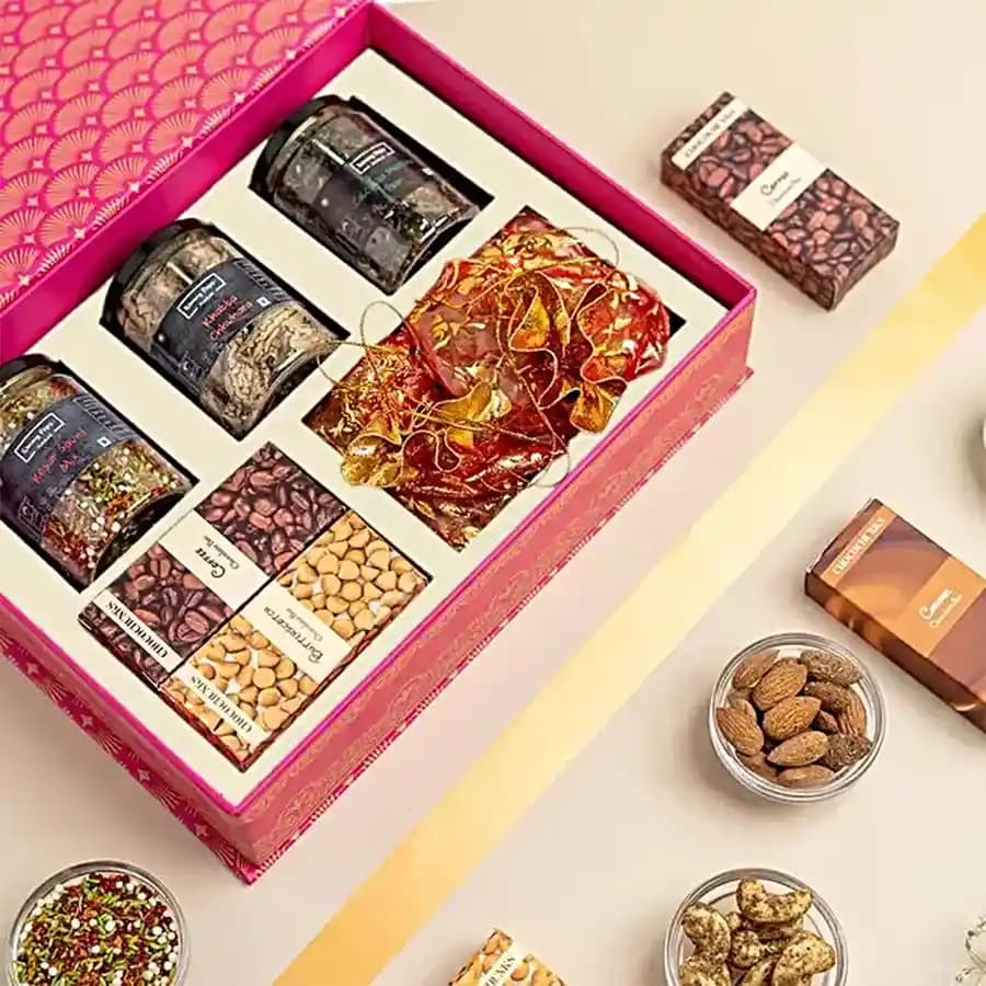 Choco Nut Delight Gift Set with Gourmet Mukhwas