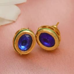 Elegant Azure Kundan Studs 1