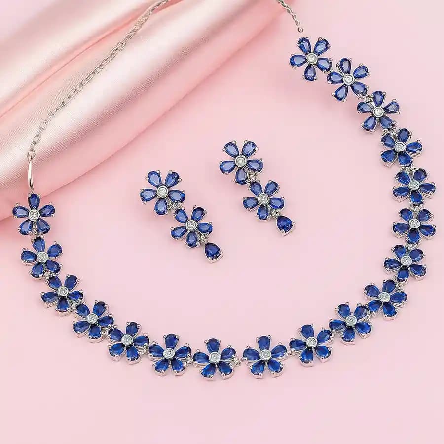 Stunning CZ N AD Necklace Set