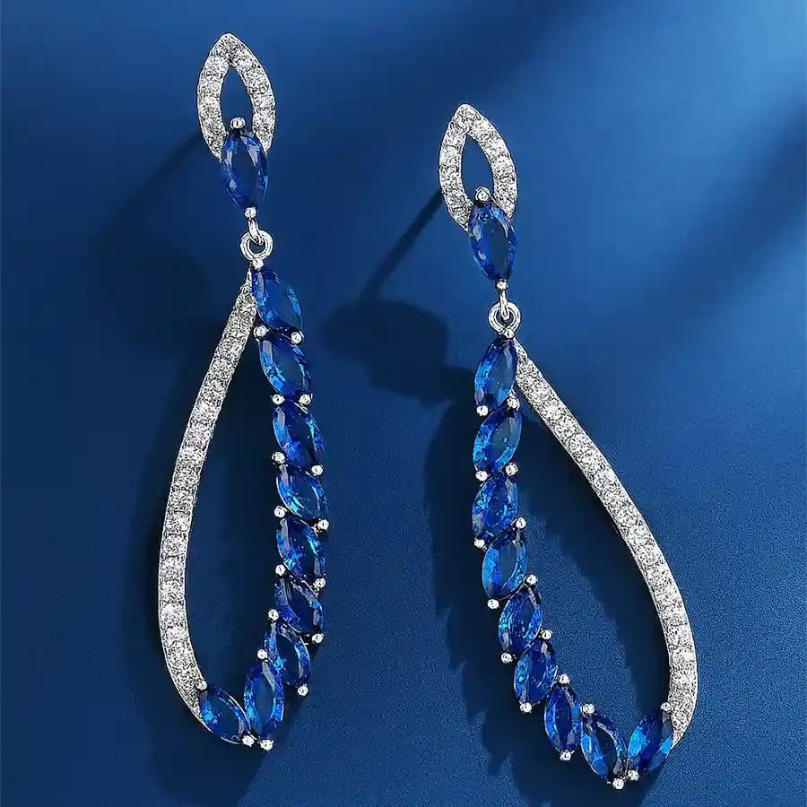 Glistening Crystal Studded Dangler Earrings