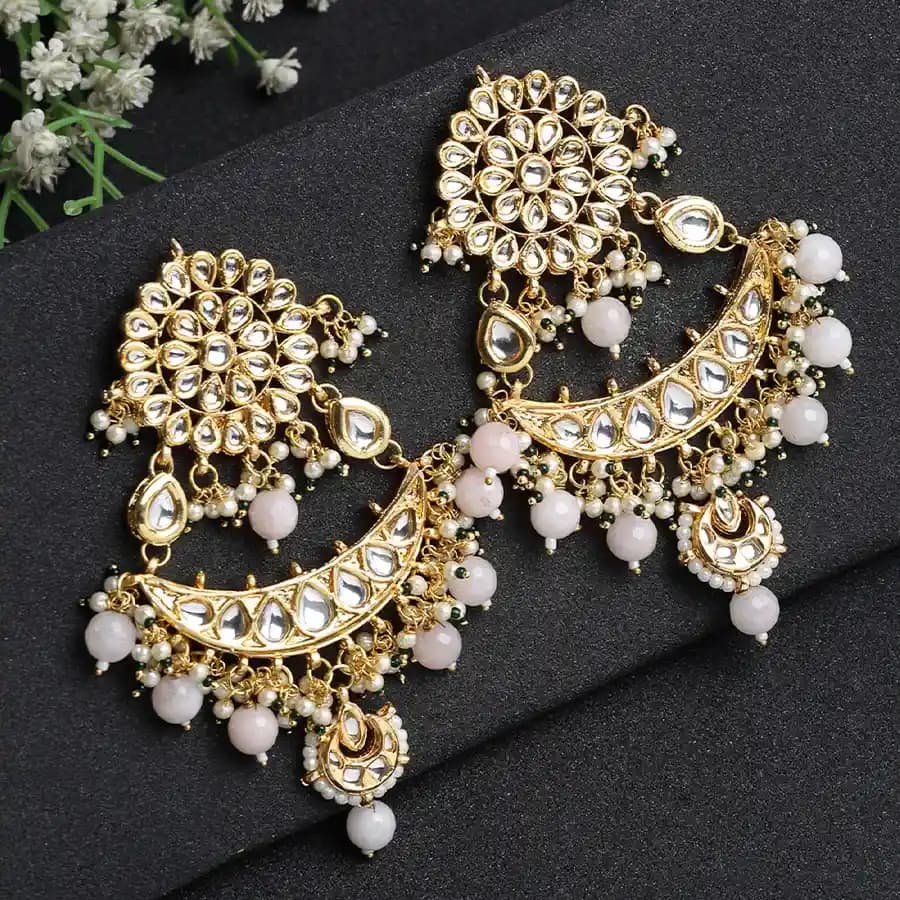 Luxe Kundan Earrings Set