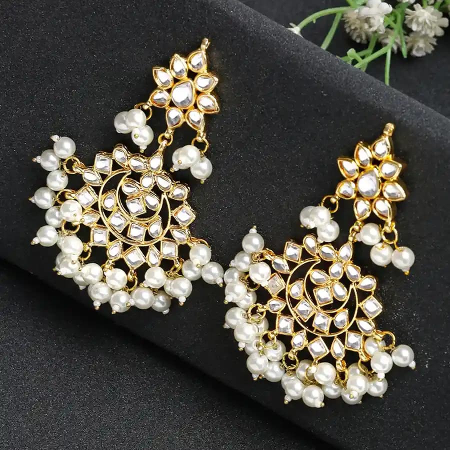 Remarkable Kundan Earrings Set