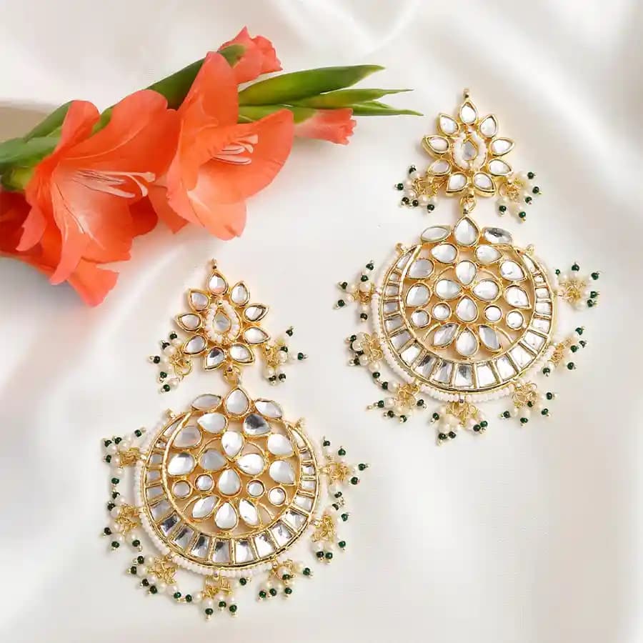 Stylish Kundan Earrings