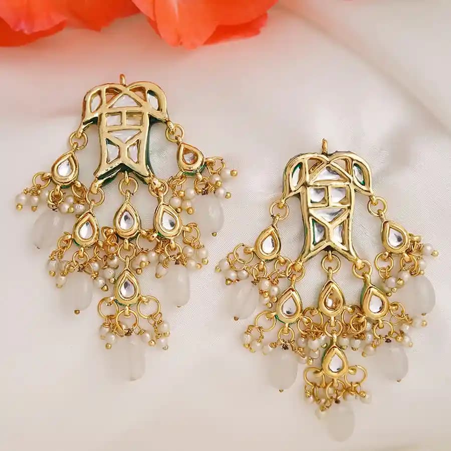 Elegant Kundan Earrings Gift