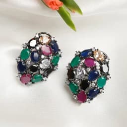 Color Burst Stone Studs 1