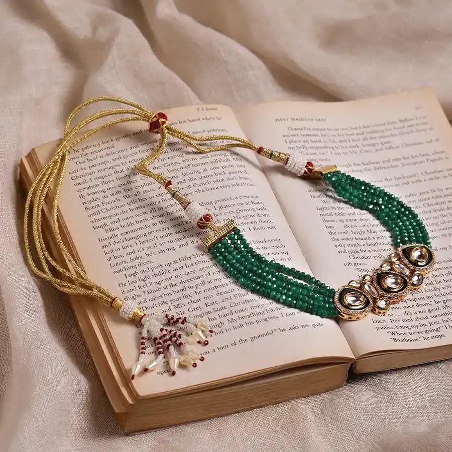 Timeless Green Beaded Beauty