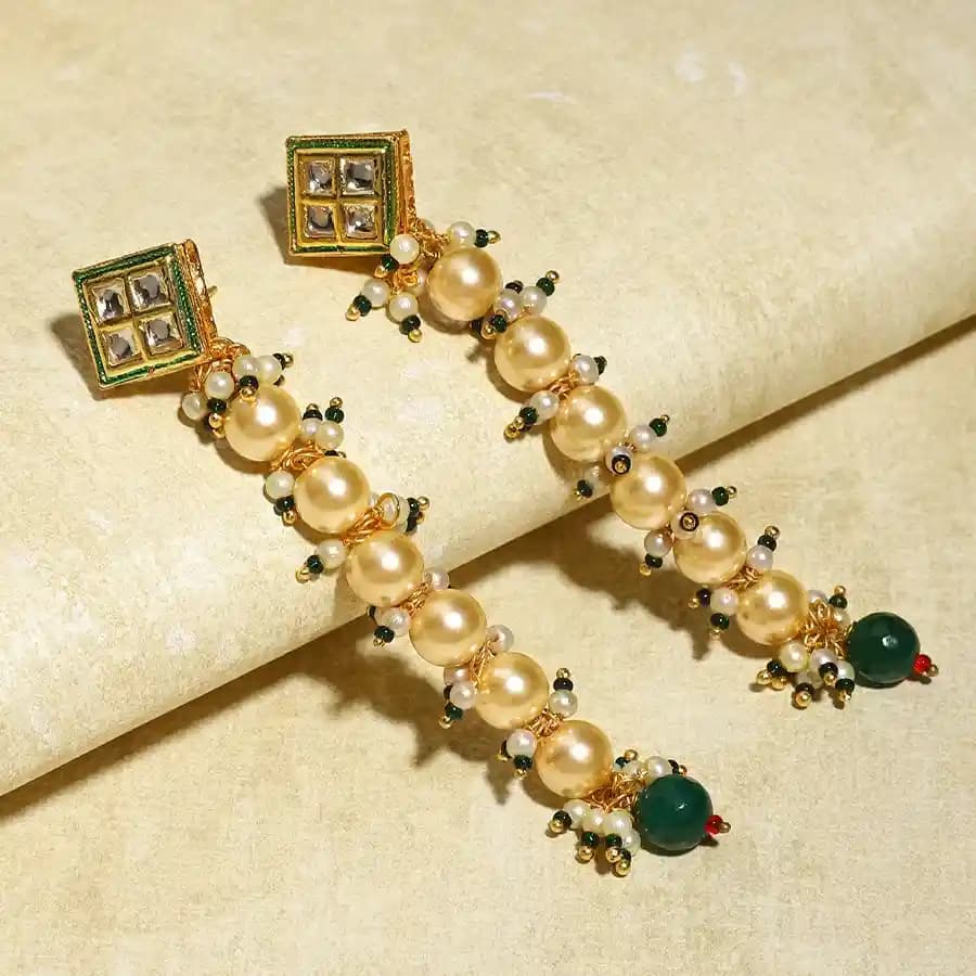 Radiant Kundan Pearl Earrings