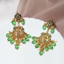 Enchanted Green Kundan Earrings 1