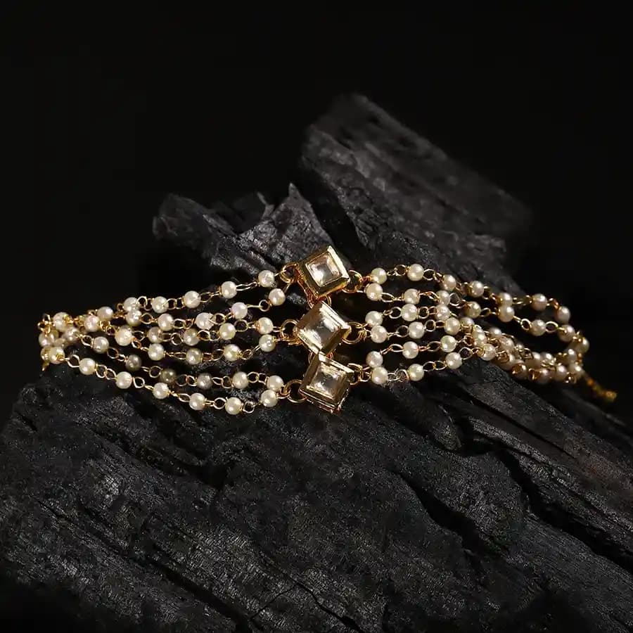 Luxe Layered Kundan Statement Bracelet