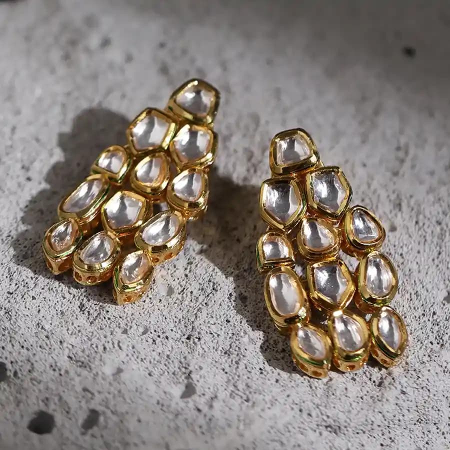 Charming Kundan Dangle Earrings