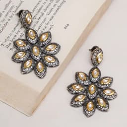 Radiant Dual Tone Floral Studs 1