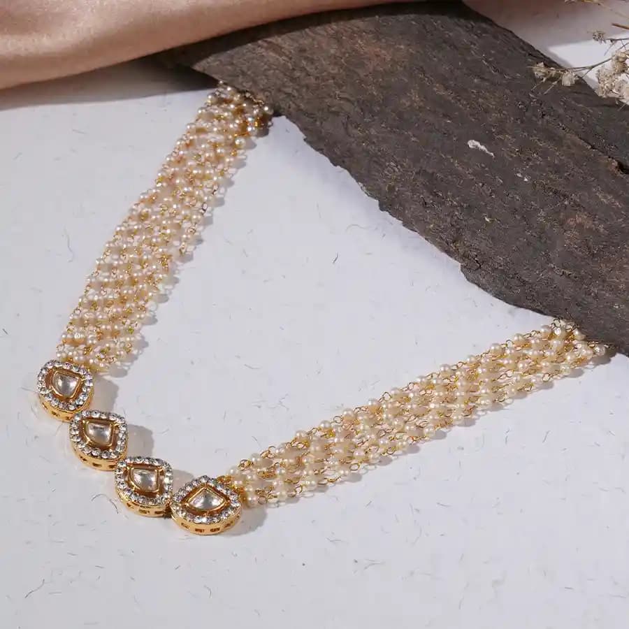 Wonderful Kundan Pearl Neckpiece