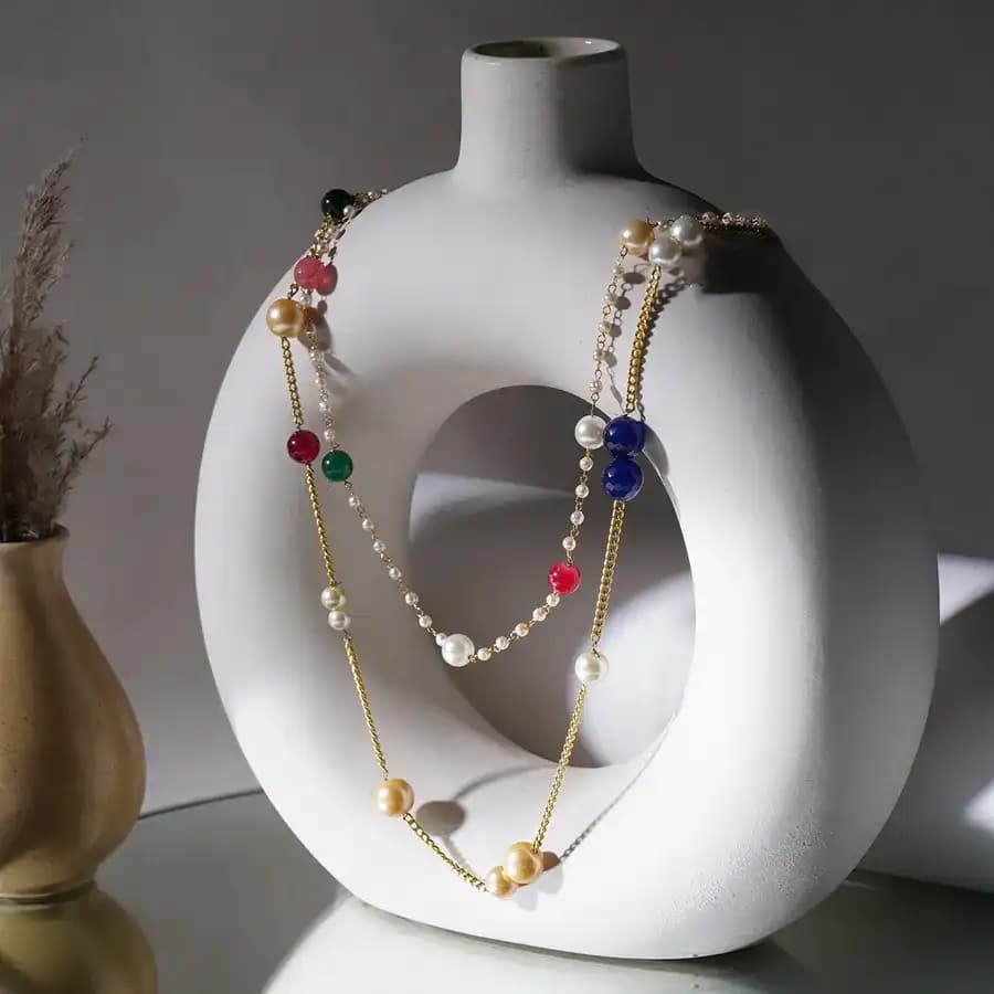 Vibrant Elegance Multi Stone Necklace