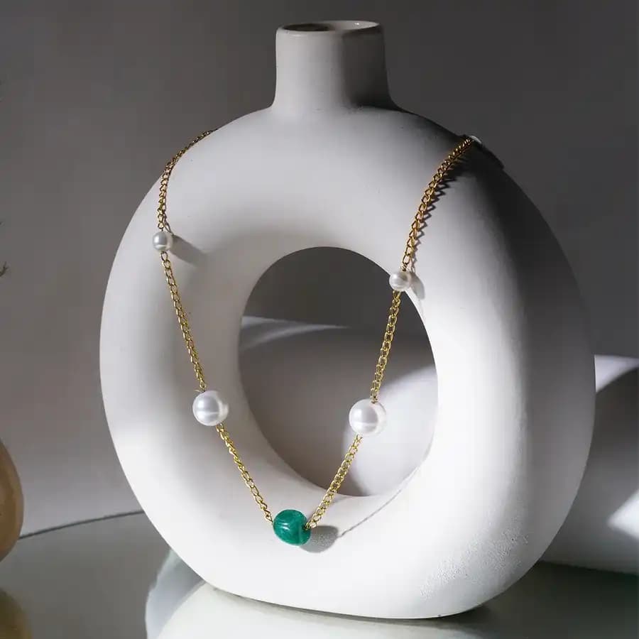 Radiant Pearl Emerald Delight