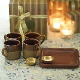 Luxurious Siekar Tea Cups N Katori Gift Set 1