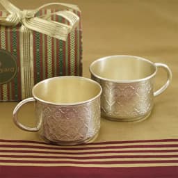 Exclusive Tanjore Shubha Brass Tea Cups Gift Set 1