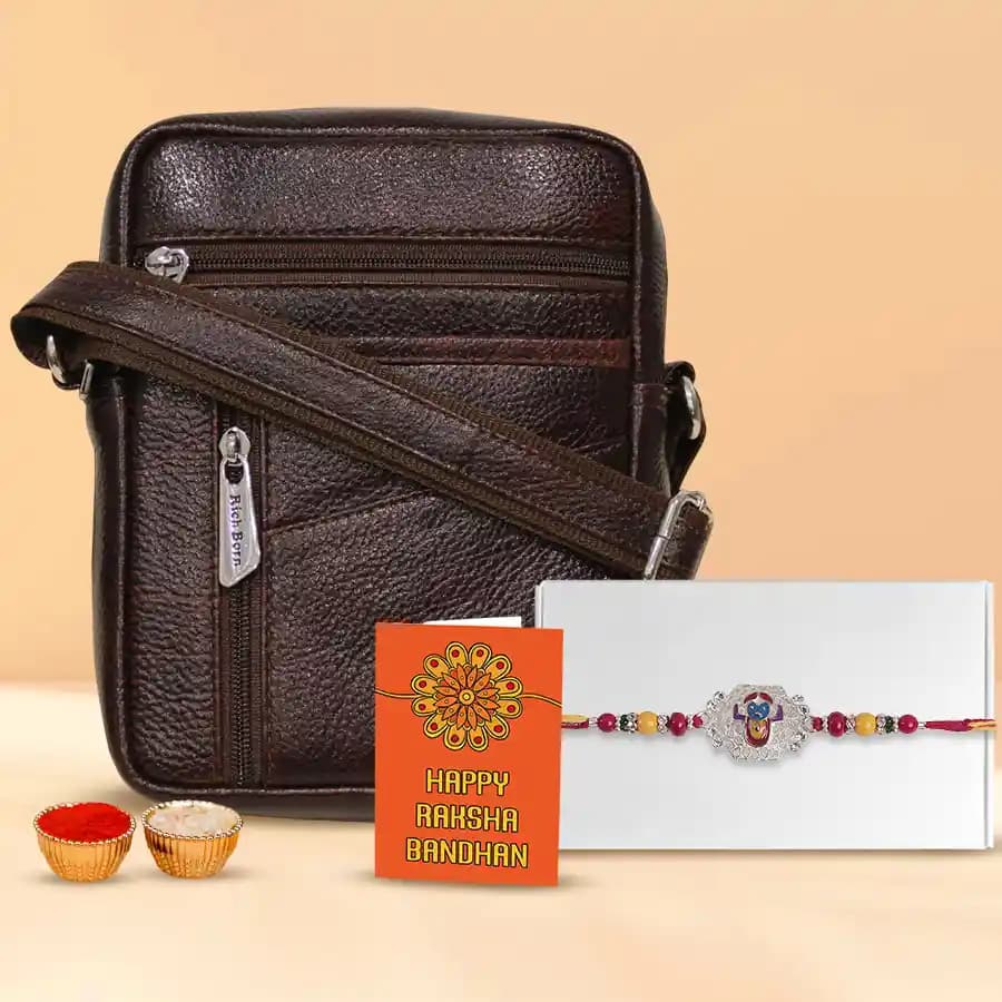 Modern Rakhi Celebration Combo with Sling Bag