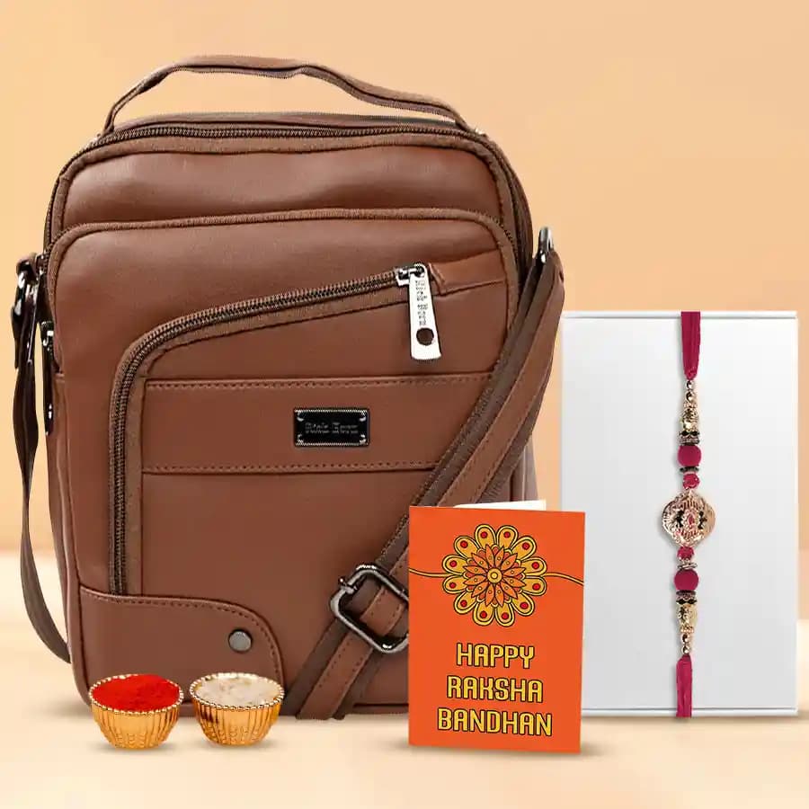 Raksha Bandhan Sling Bag N Rakhi Duo