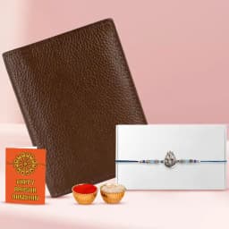 Auspicios Shiva Rakhi N Passport Holder Set 1