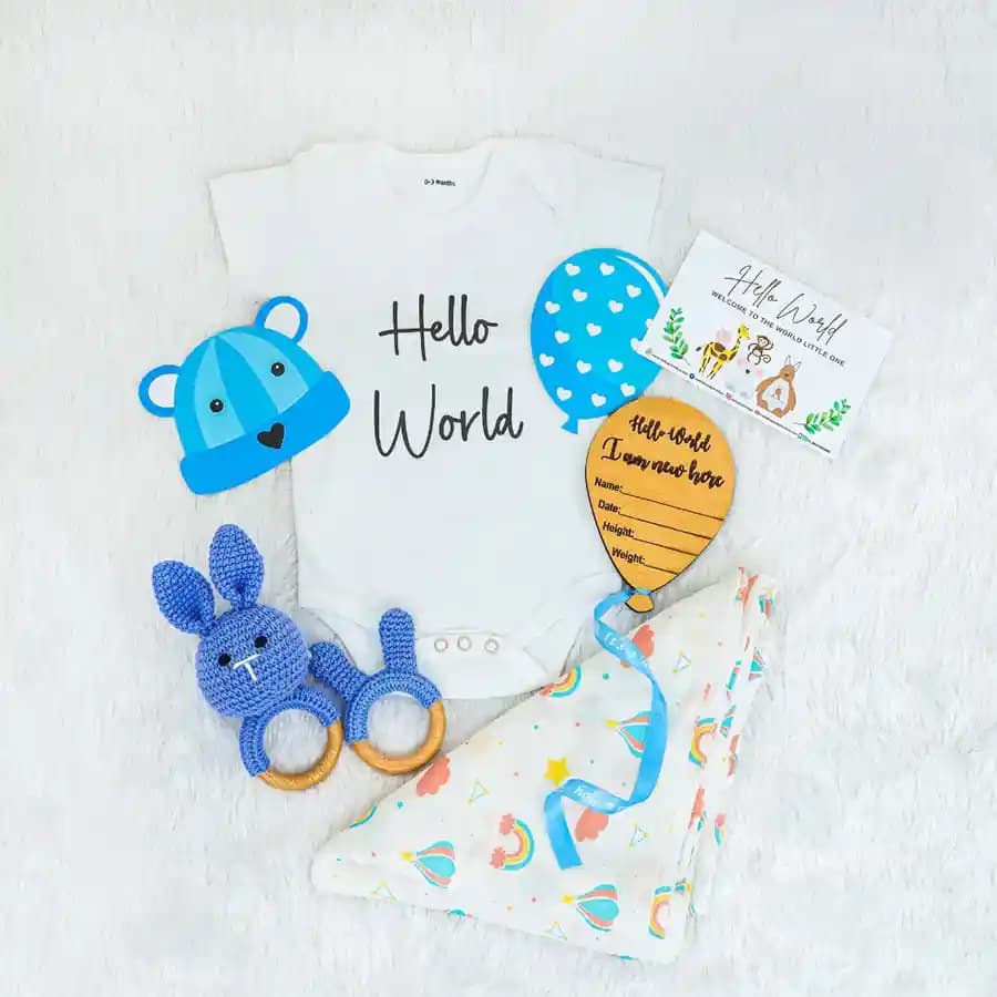 Wonderful New Born Baby Boy Gift Box