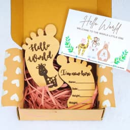 Remarkable Feet Shaped Baby Announcement Plague Gift 1
