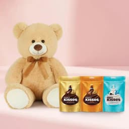 Amazing Big Teddy with Hersheys Kisses Chocolates 1