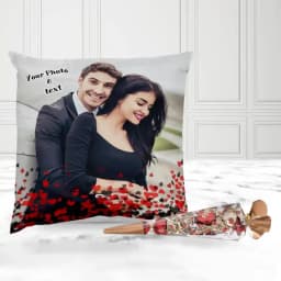 Perfect Personalized Cushion with a Cone of Handmade Chocolates 1